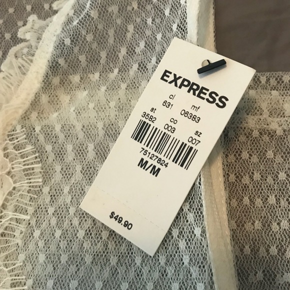 Express - Lace Shirt with Bandeau NWT - Picture 4 of 5
